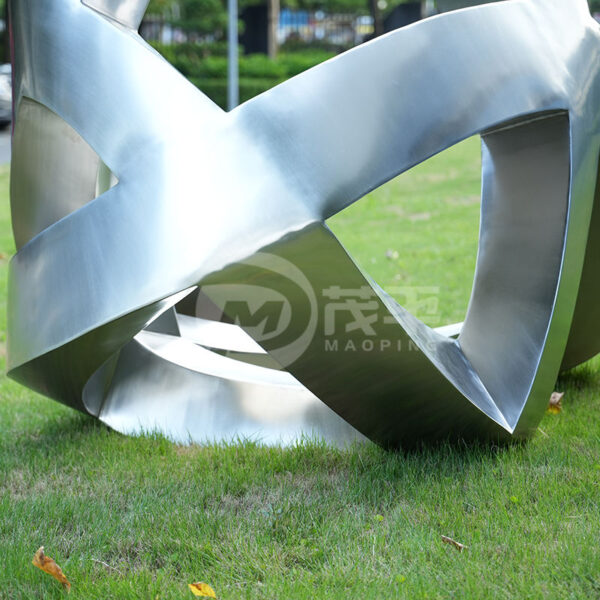 Abstract Metal Stainless Steel Sculpture - Image 4