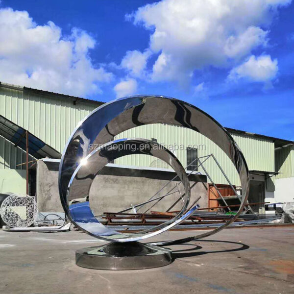 Modern Abstract Stainless Steel Sculpture