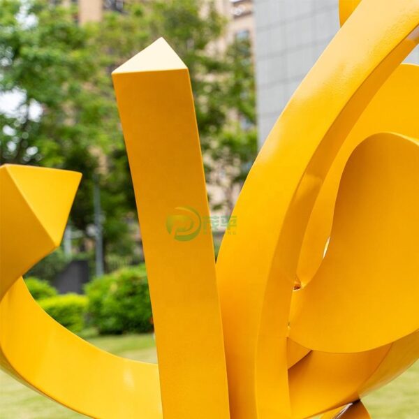 Abstract Metal Stainless Steel Sculpture - Image 3
