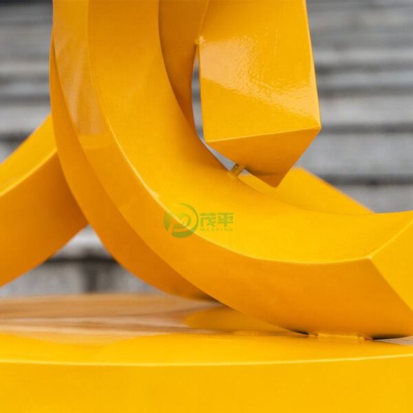 Abstract Metal Stainless Steel Sculpture - Image 4