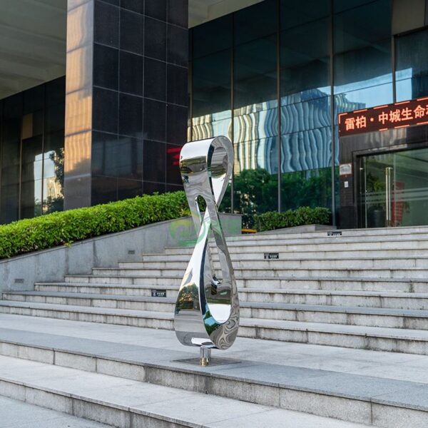 Abstract Tie Stainless Steel Sculpture - Image 5