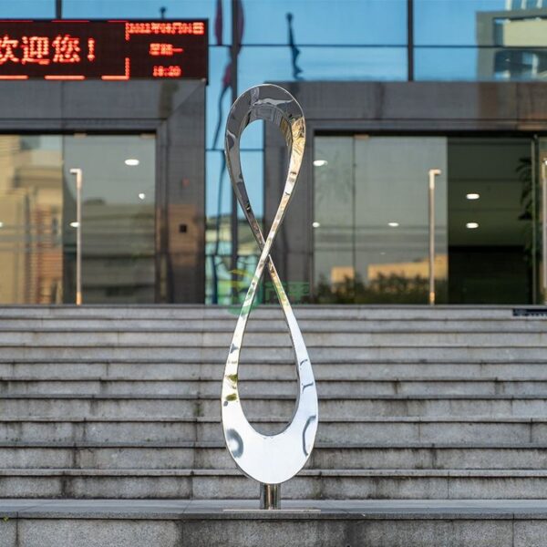 Abstract Tie Stainless Steel Sculpture