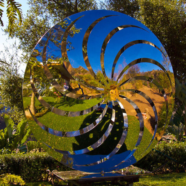 Abstract Whirlpool Stainless Steel Sculpture