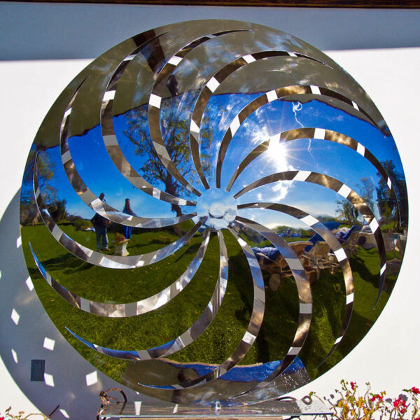 Abstract Whirlpool Stainless Steel Sculpture - Image 2