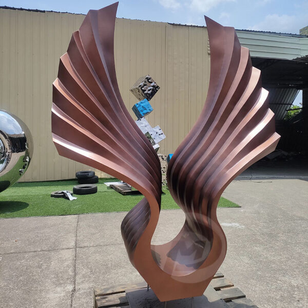 Angel Wings Stainless Steel Sculpture - Image 4