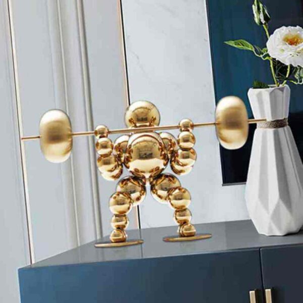 Ball Man Stainless Steel Sculpture - Image 3