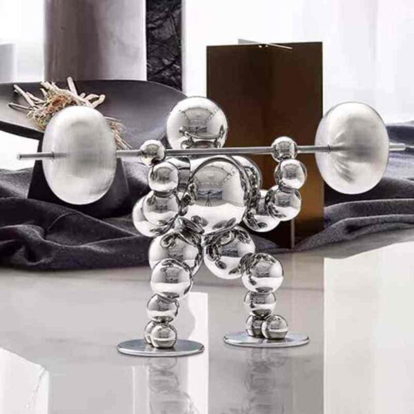 Ball Man Stainless Steel Sculpture - Image 4