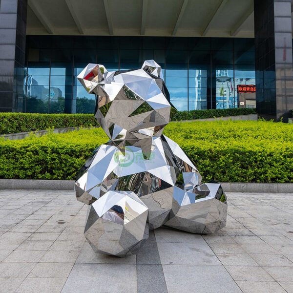 Bear Stainless Steel Sculpture - Image 2