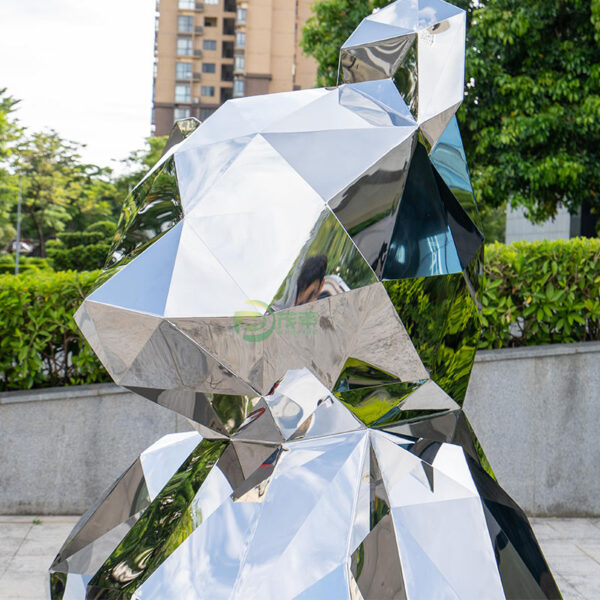 Bear Stainless Steel Sculpture - Image 4