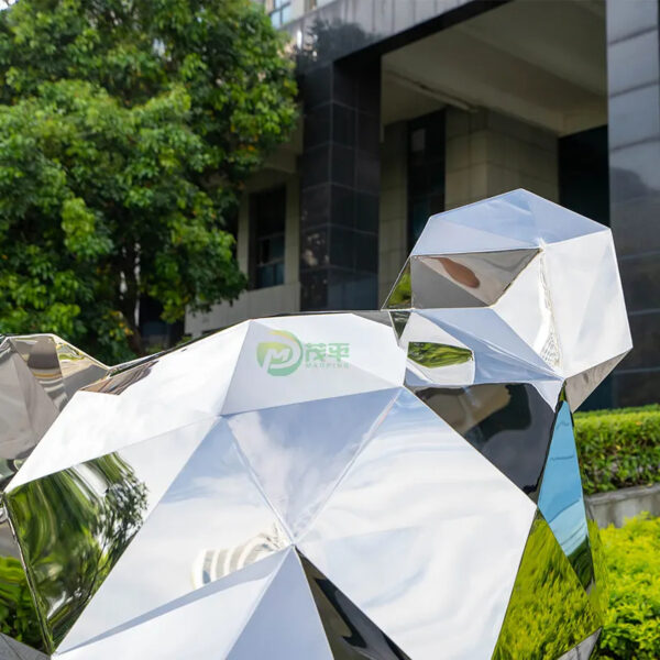 Bear Stainless Steel Sculpture - Image 6