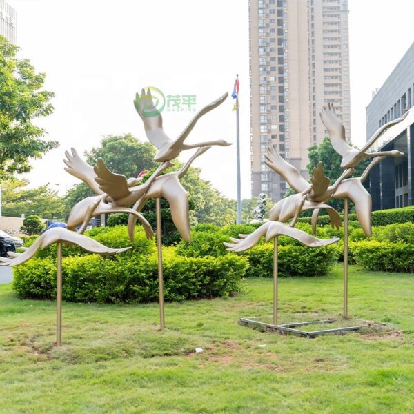 Bird Stainless Steel Sculpture - Image 5