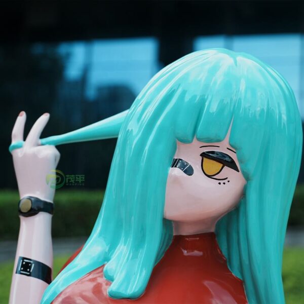 Cartoon Girl Lotus Sculpture - Image 6