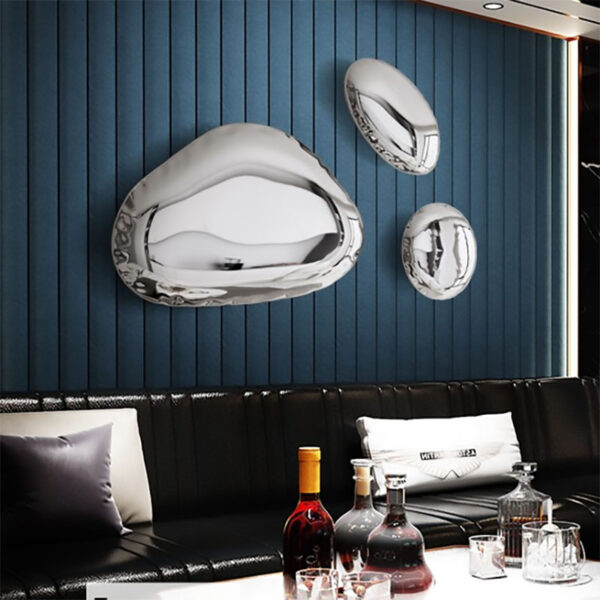 Cobblestone Wall Stainless Steel Sculpture - Image 3