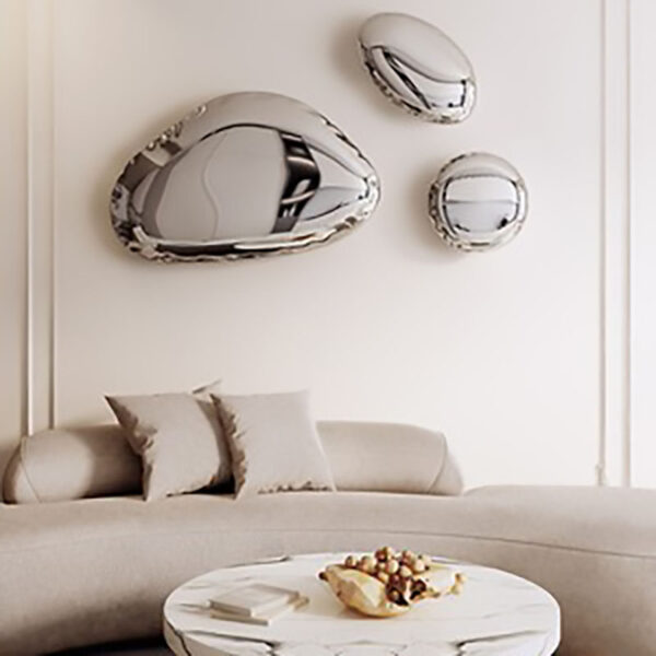 Cobblestone Wall Stainless Steel Sculpture - Image 2