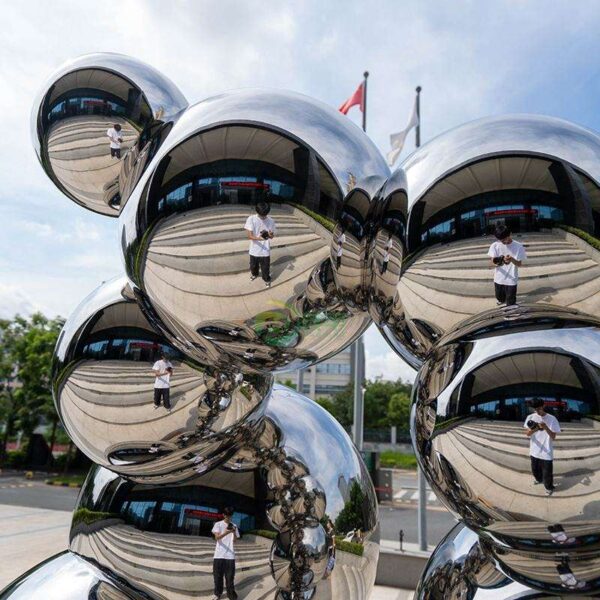 Composite Ball Stainless Steel Sculpture - Image 3