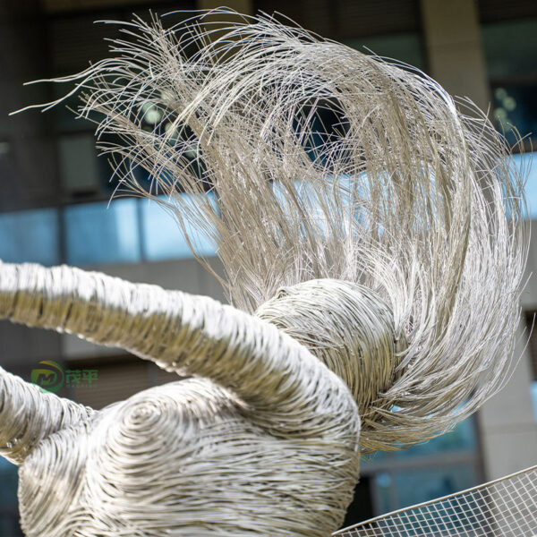 Dandelion Girl Stainless Steel Sculpture - Image 3