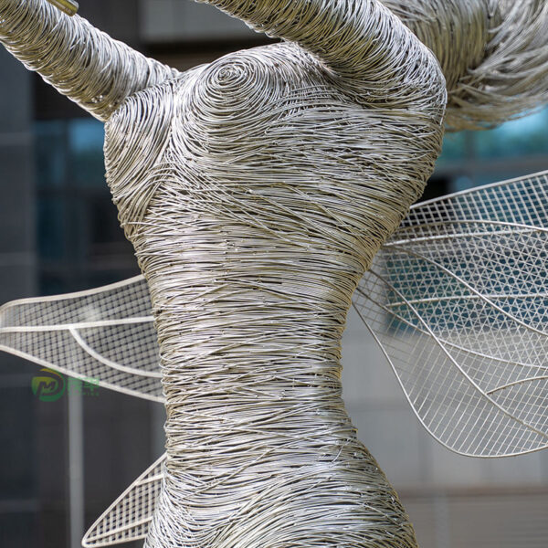 Dandelion Girl Stainless Steel Sculpture - Image 2