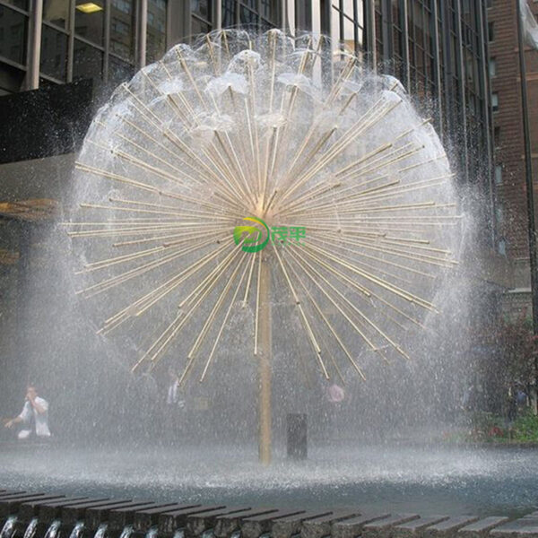Dandelion  Fountain Stainless Steel Sculpture - Image 4