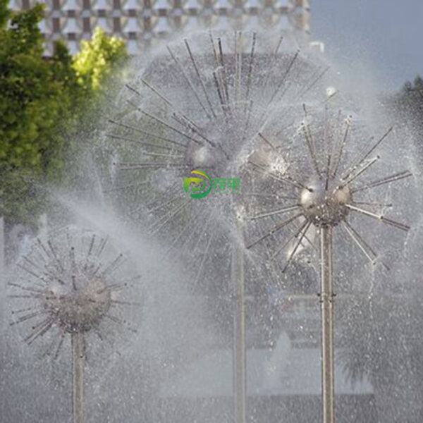 Dandelion  Fountain Stainless Steel Sculpture - Image 5