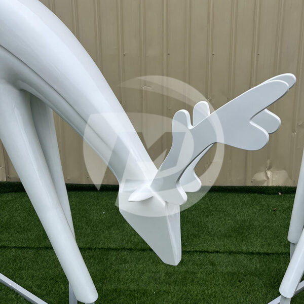 Deer Stainless Steel Sculpture - Image 5