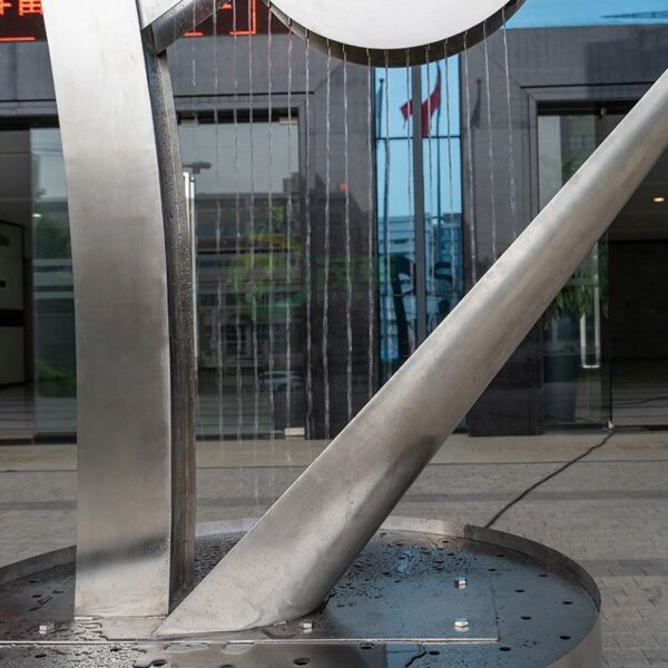 Fountain Harp Stainless Steel Sculpture - Image 3