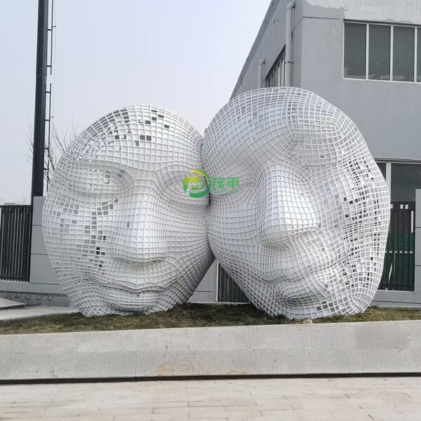 Head Stainless Steel Sculpture