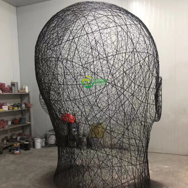 Head Stainless Steel Sculpture - Image 5