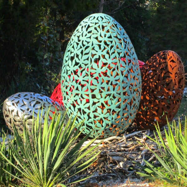 Hollow Egg Stainless Steel Sculpture - Image 5