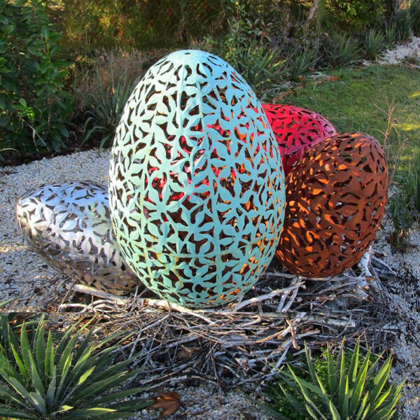 Hollow Egg Stainless Steel Sculpture - Image 4