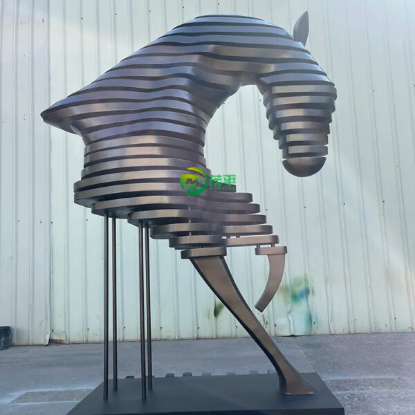 Horse Stainless Steel Sculpture - Image 4