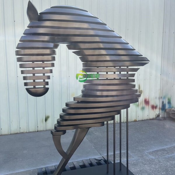 Horse Stainless Steel Sculpture - Image 2