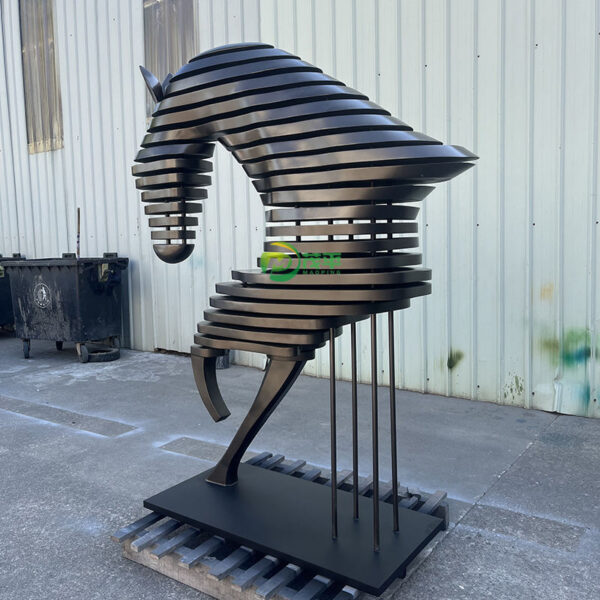 Horse Stainless Steel Sculpture - Image 3