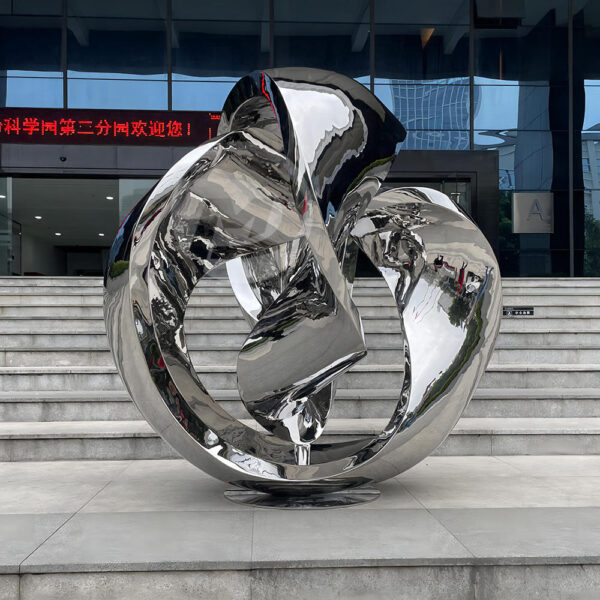 Large Abstract Stainless Steel Sculpture