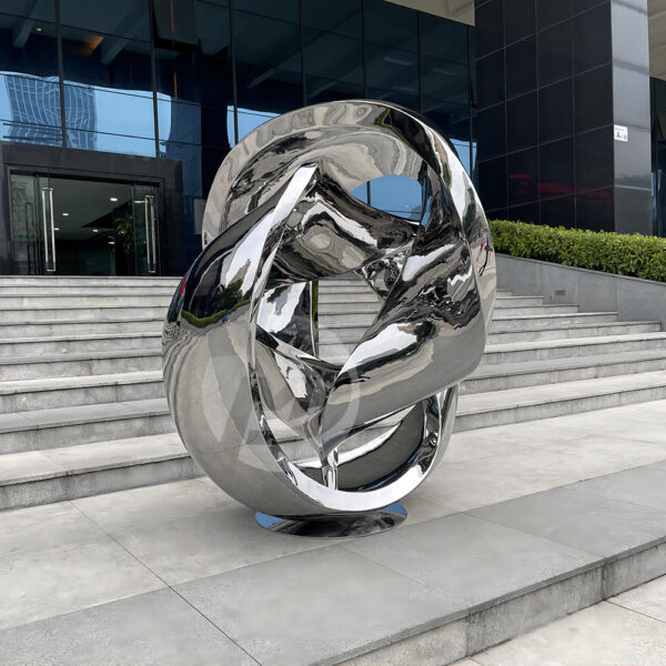 Large Abstract Stainless Steel Sculpture - Image 3