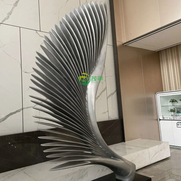Large Wing Stainless Steel Sculpture - Image 3