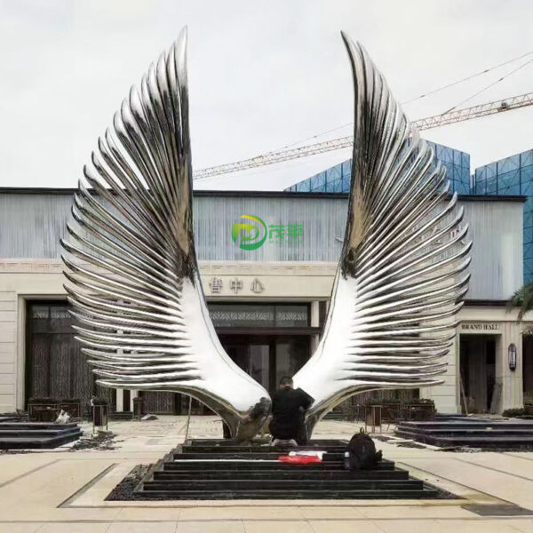 Large Wing Stainless Steel Sculpture