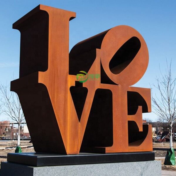 Letter Love Stainless Steel Sculpture - Image 4