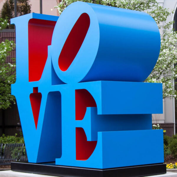 Letter Love Stainless Steel Sculpture