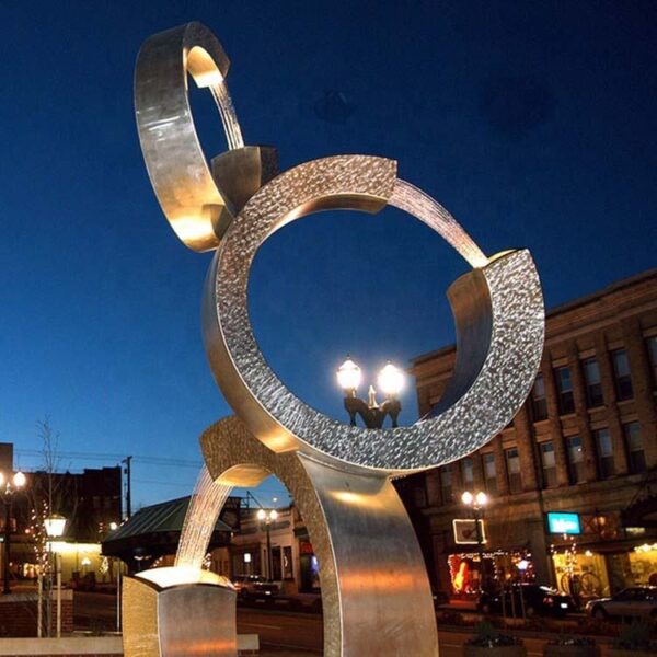 Metal Fountains Stainless Steel Sculpture - Image 2