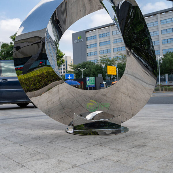 Mirror Bend Stainless Steel Sculpture Metal Luxurious Custom - Image 3