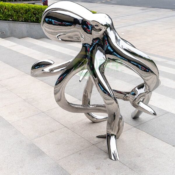 Octopus Stainless Steel Sculpture - Image 2