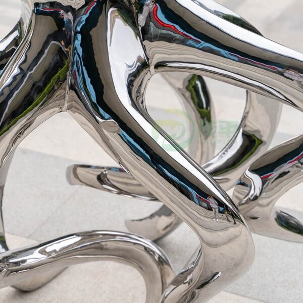Octopus Stainless Steel Sculpture - Image 3