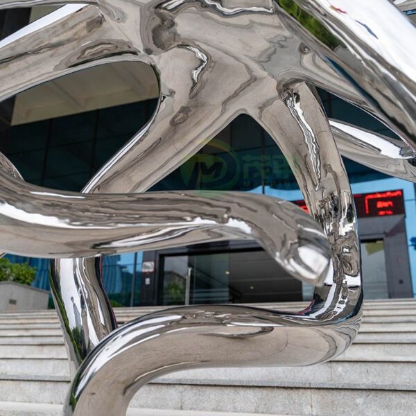 Octopus Stainless Steel Sculpture - Image 4