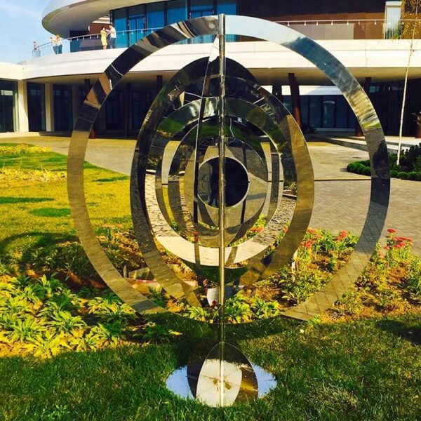 Outdoor Ring Stainless Steel Sculpture - Image 3