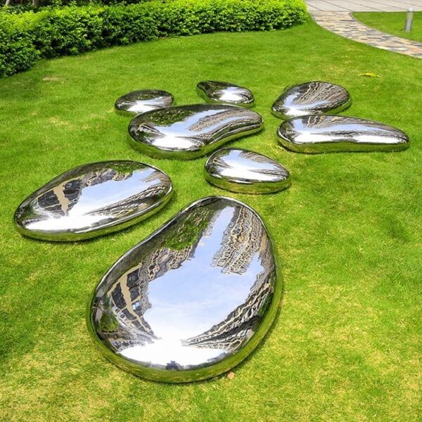 Pebble Stainless Steel Sculpture - Image 3