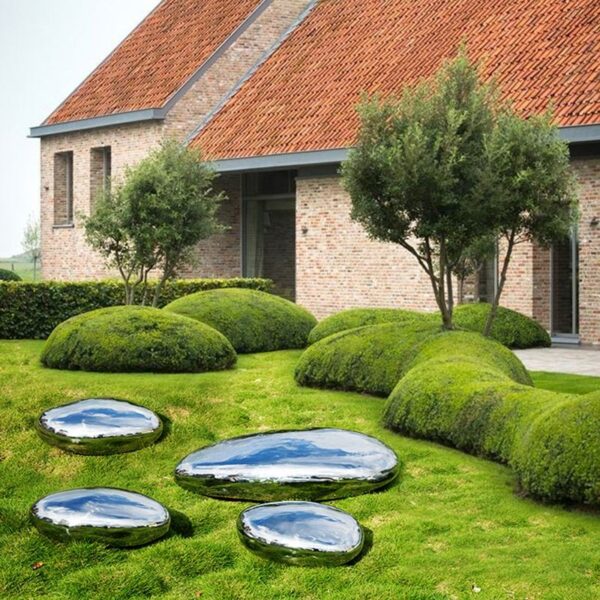 Pebble Stainless Steel Sculpture - Image 6
