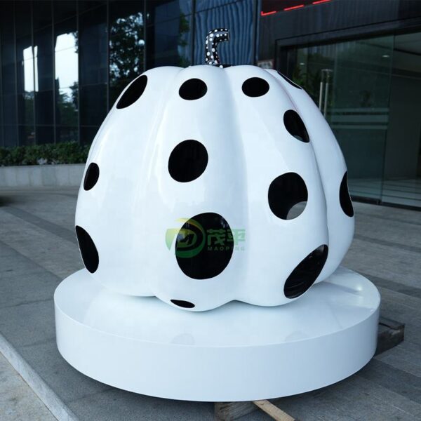Pumpkin Stainless Steel Sculpture - Image 2