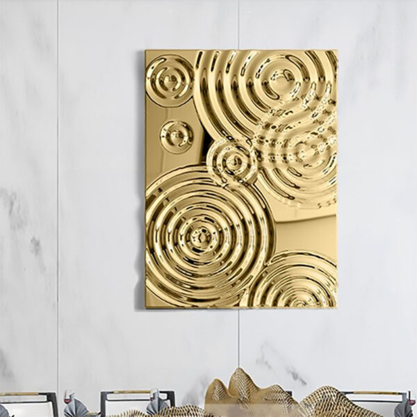 Square Corrugated Wall Stainless Steel Sculpture - Image 4