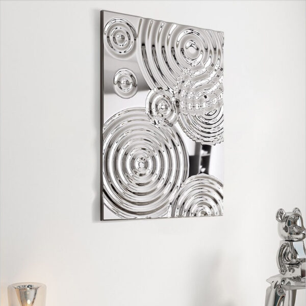 Square Corrugated Wall Stainless Steel Sculpture - Image 3