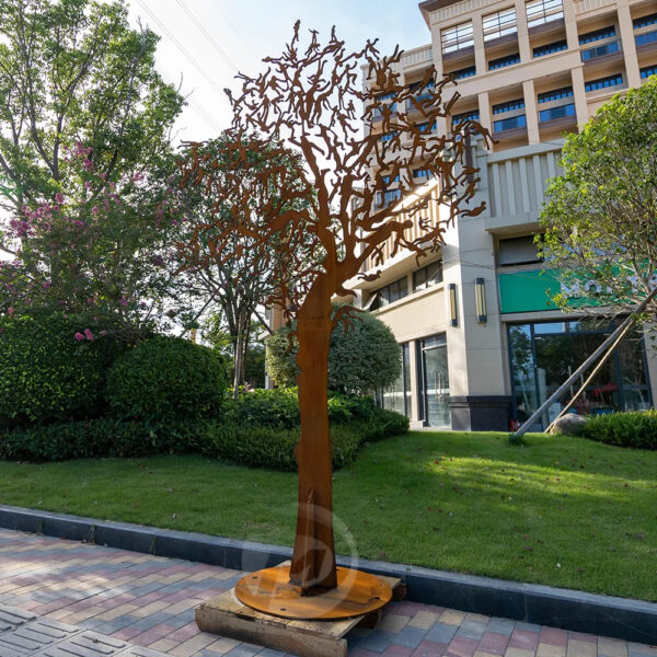 Tree Corten Steel Sculpture - Image 3